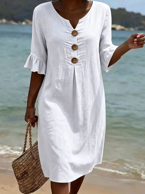 LUNA - Abito Casual Chic in Lino e Cotone  Comfort e Stile