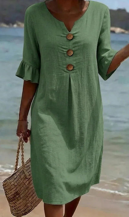 LUNA - Abito Casual Chic in Lino e Cotone  Comfort e Stile