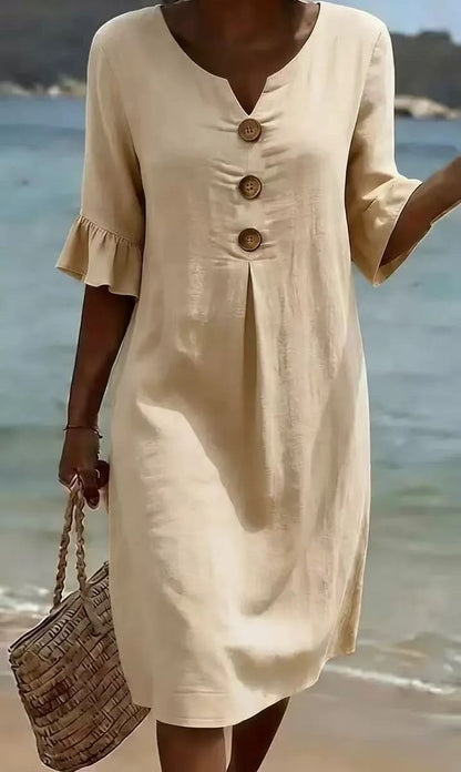 LUNA - Abito Casual Chic in Lino e Cotone  Comfort e Stile