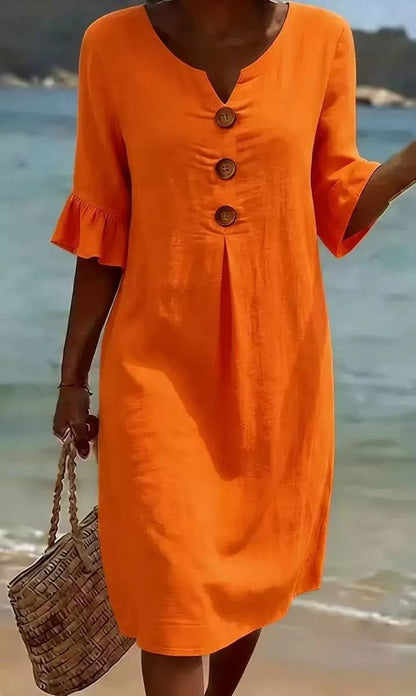 LUNA - Abito Casual Chic in Lino e Cotone  Comfort e Stile