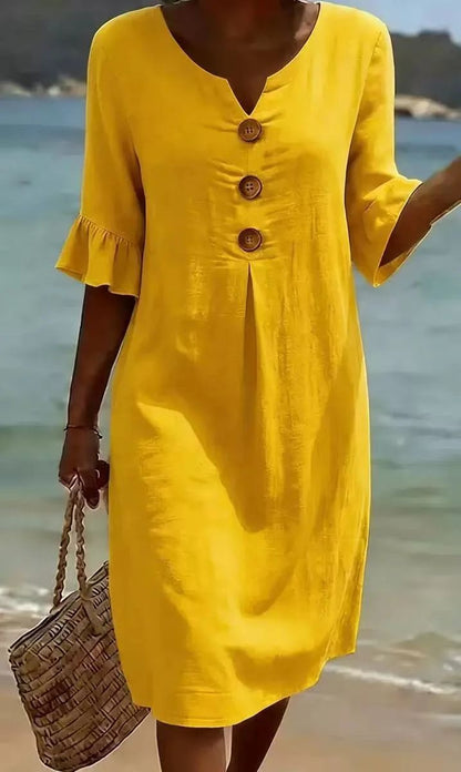LUNA - Abito Casual Chic in Lino e Cotone  Comfort e Stile